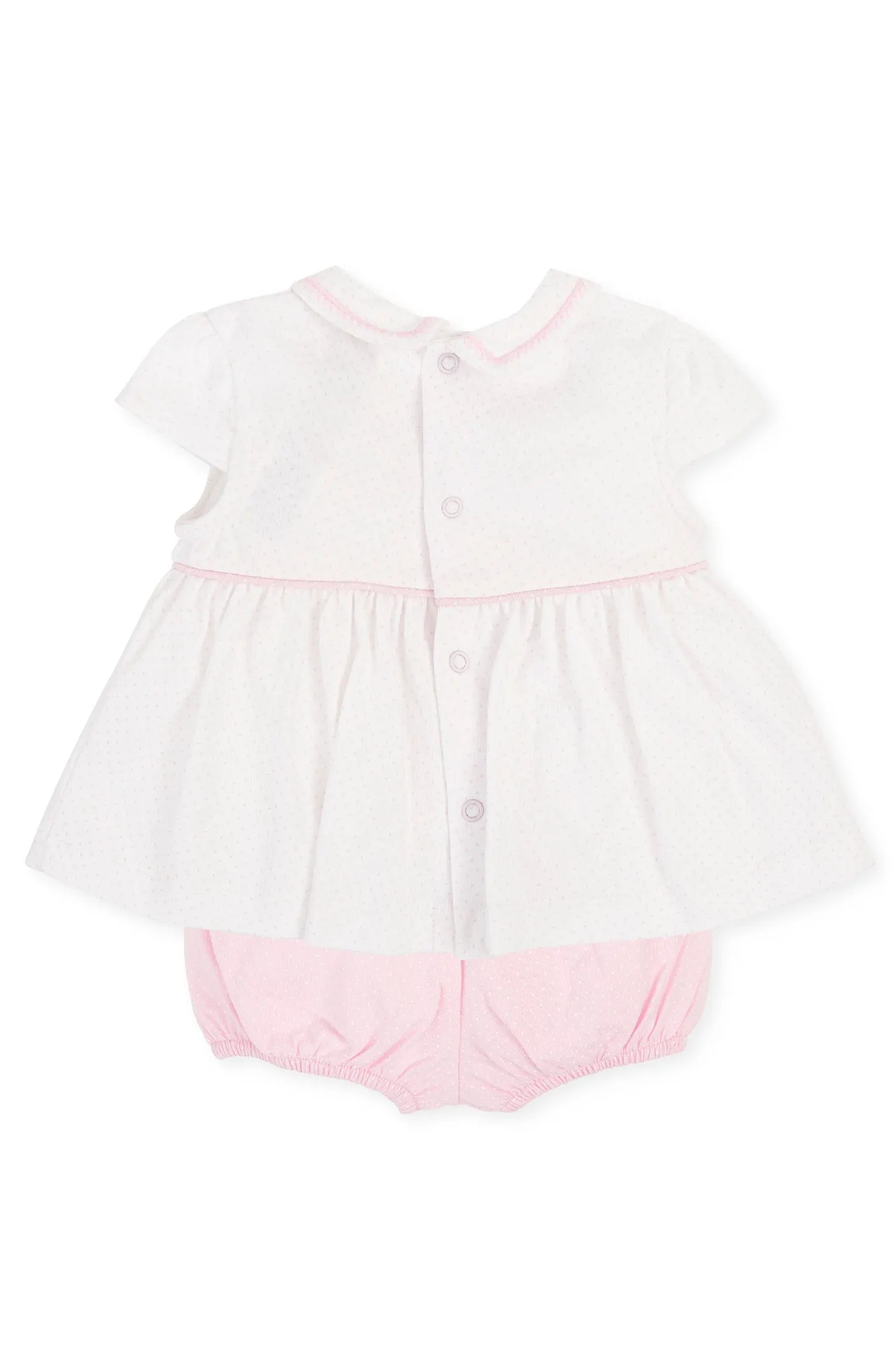"Joanie" Pink Polka Dot Blouse & Bloomers