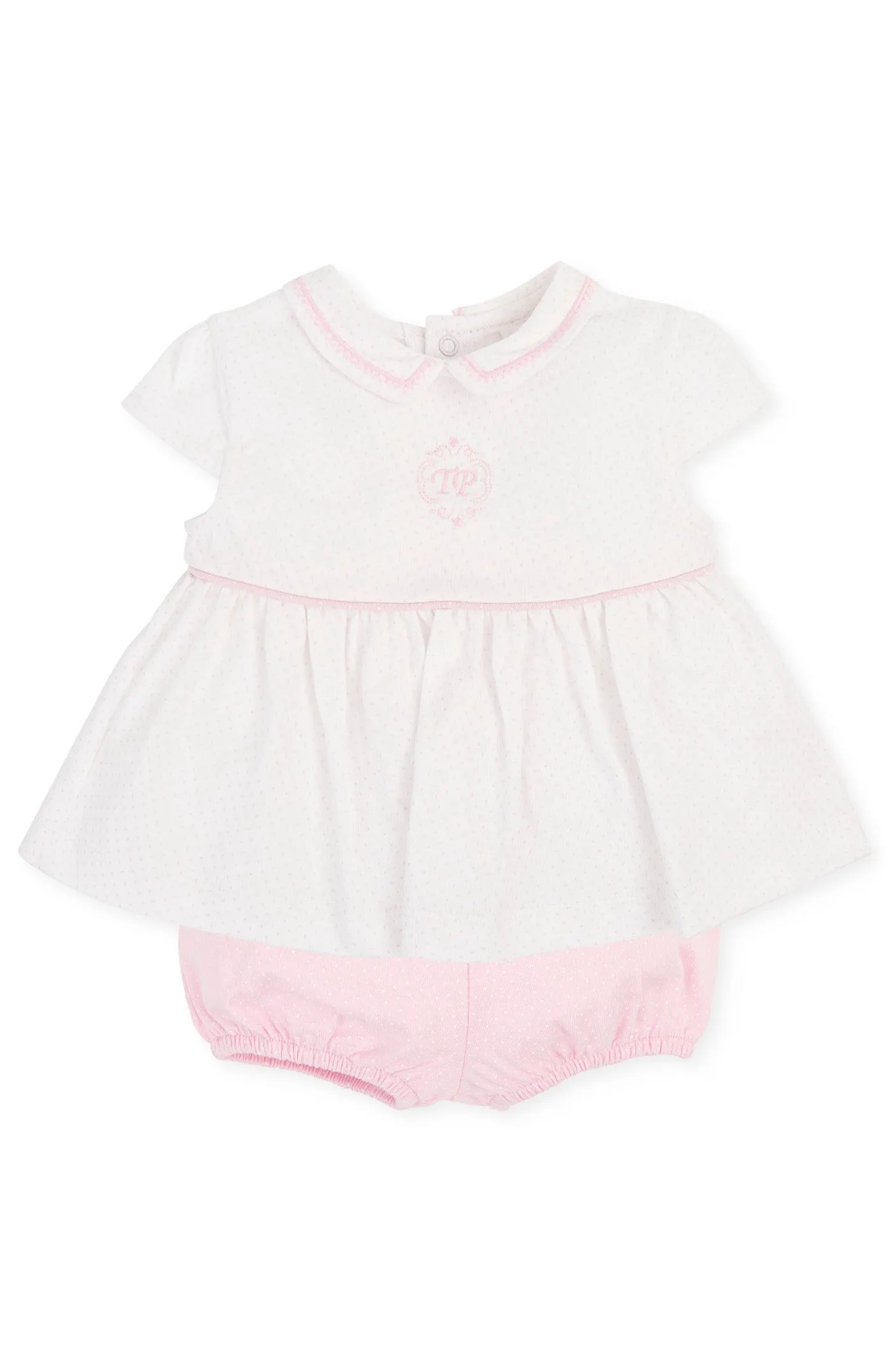 "Joanie" Pink Polka Dot Blouse & Bloomers