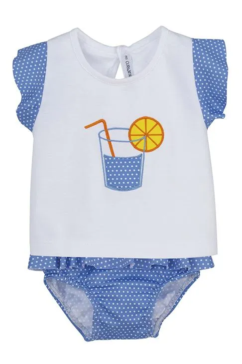 "Nicole" Blue Polka Dot Swimwear