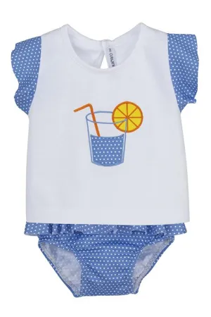 "Nicole" Blue Polka Dot Swimwear