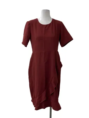 Red Flutter Pencil Dress