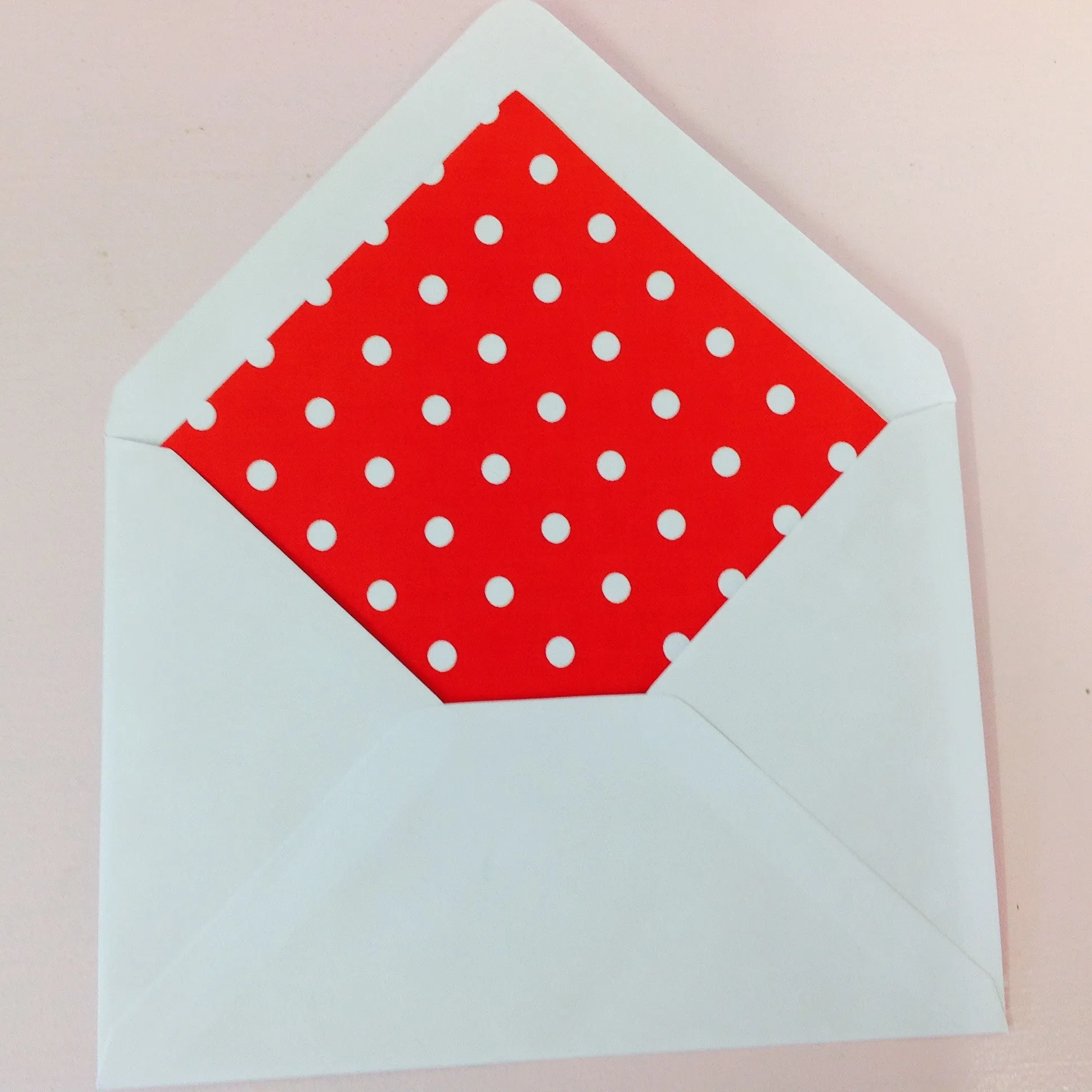 Red Polka Dot envelope liners - Pack of 10