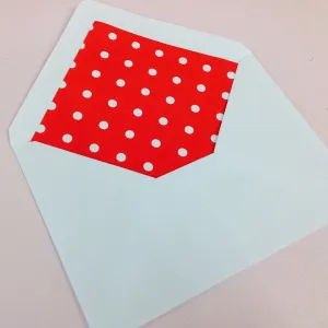 Red Polka Dot envelope liners - Pack of 10