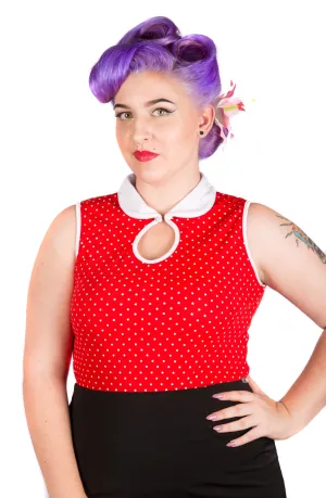 Red Polka Dot Top