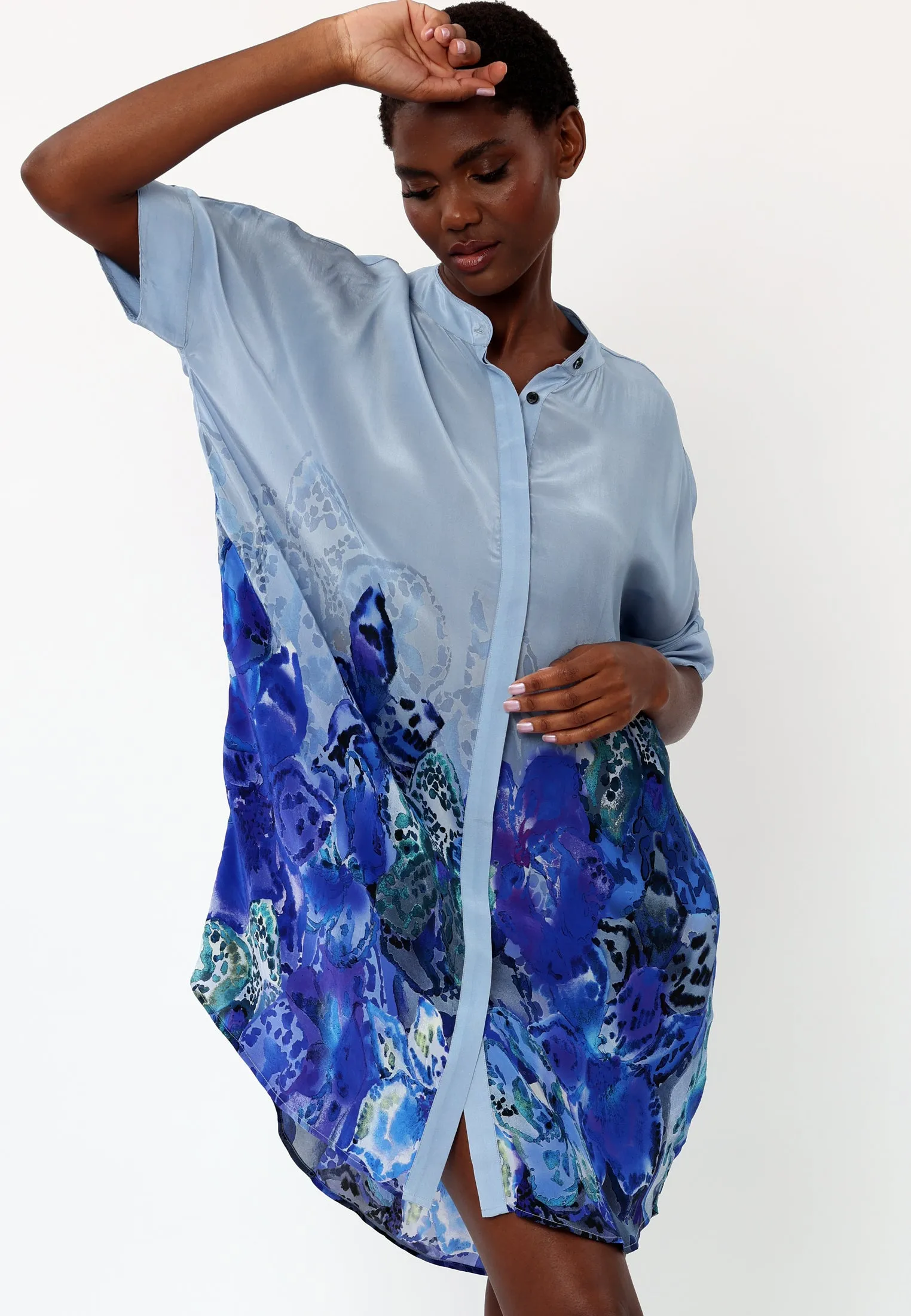 Religion Frame Tunic Periphery Blue