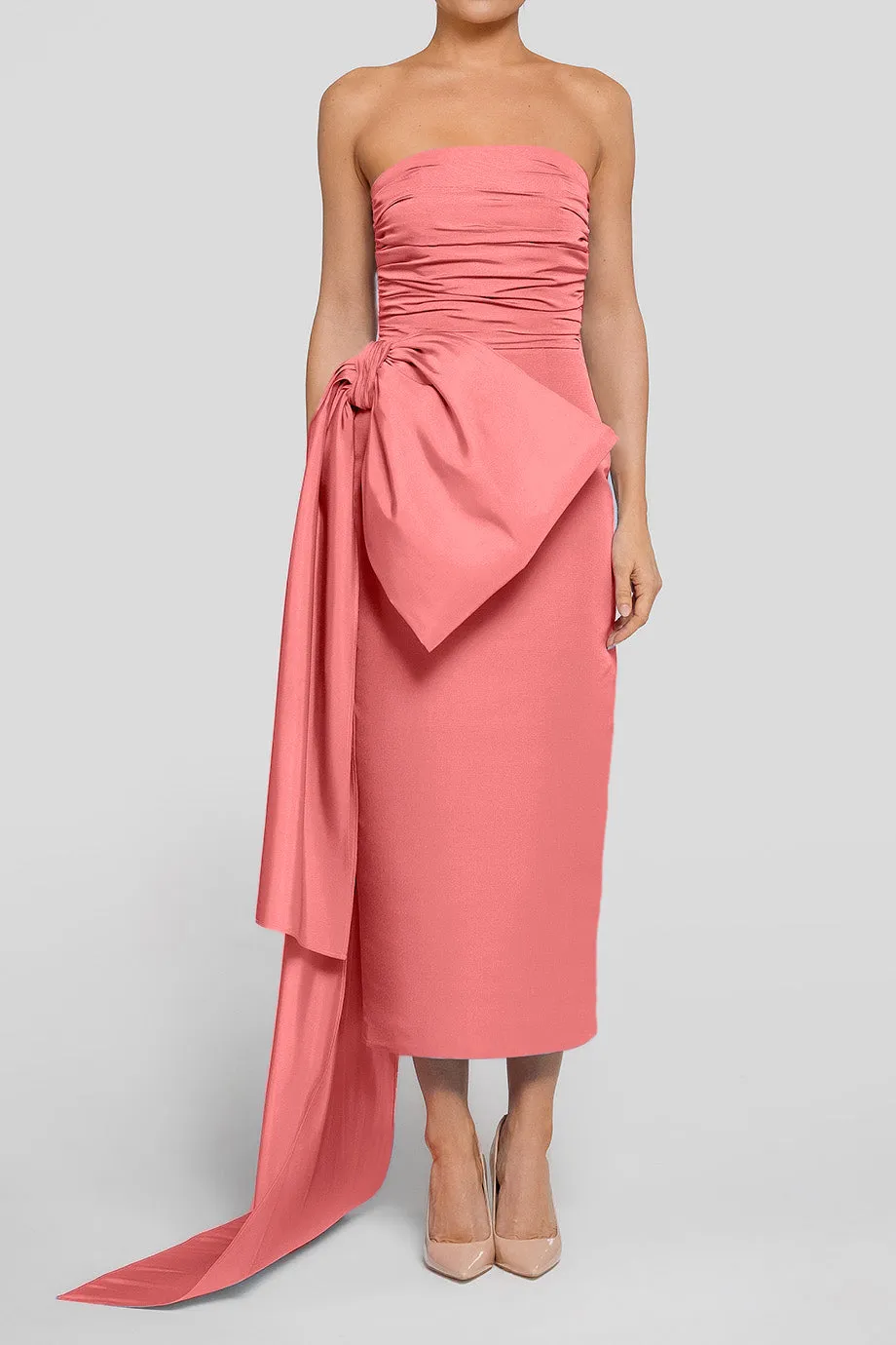 Rosalie Silk Faille Midi Dress