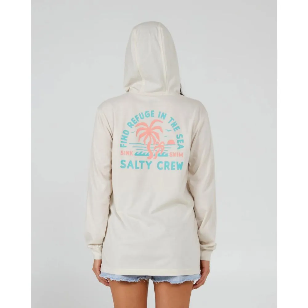 SALTY CREW GOOD TIMES HOODED TECH TEE VINTAGE WHITE