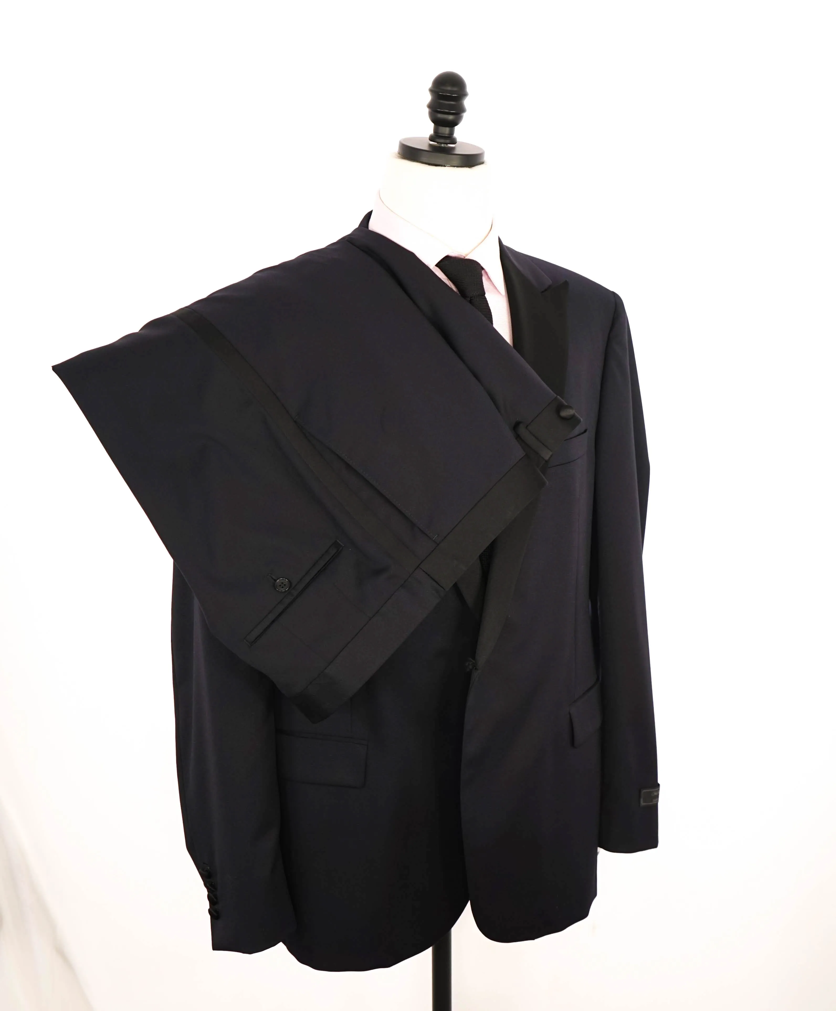 SAMUELSOHN - 1-Button NAVY BLUE Notch Lapel Tuxedo Super 120's Suit - 48L 40W