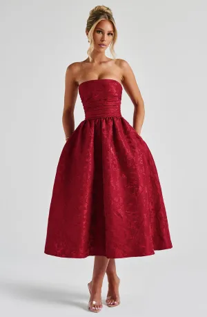 Saoirse Midi Dress - Red
