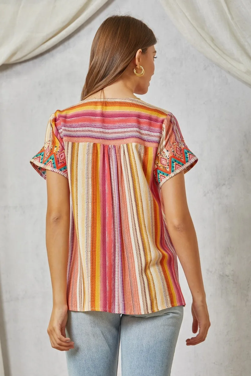 Sarah Embroidered Tunic Top