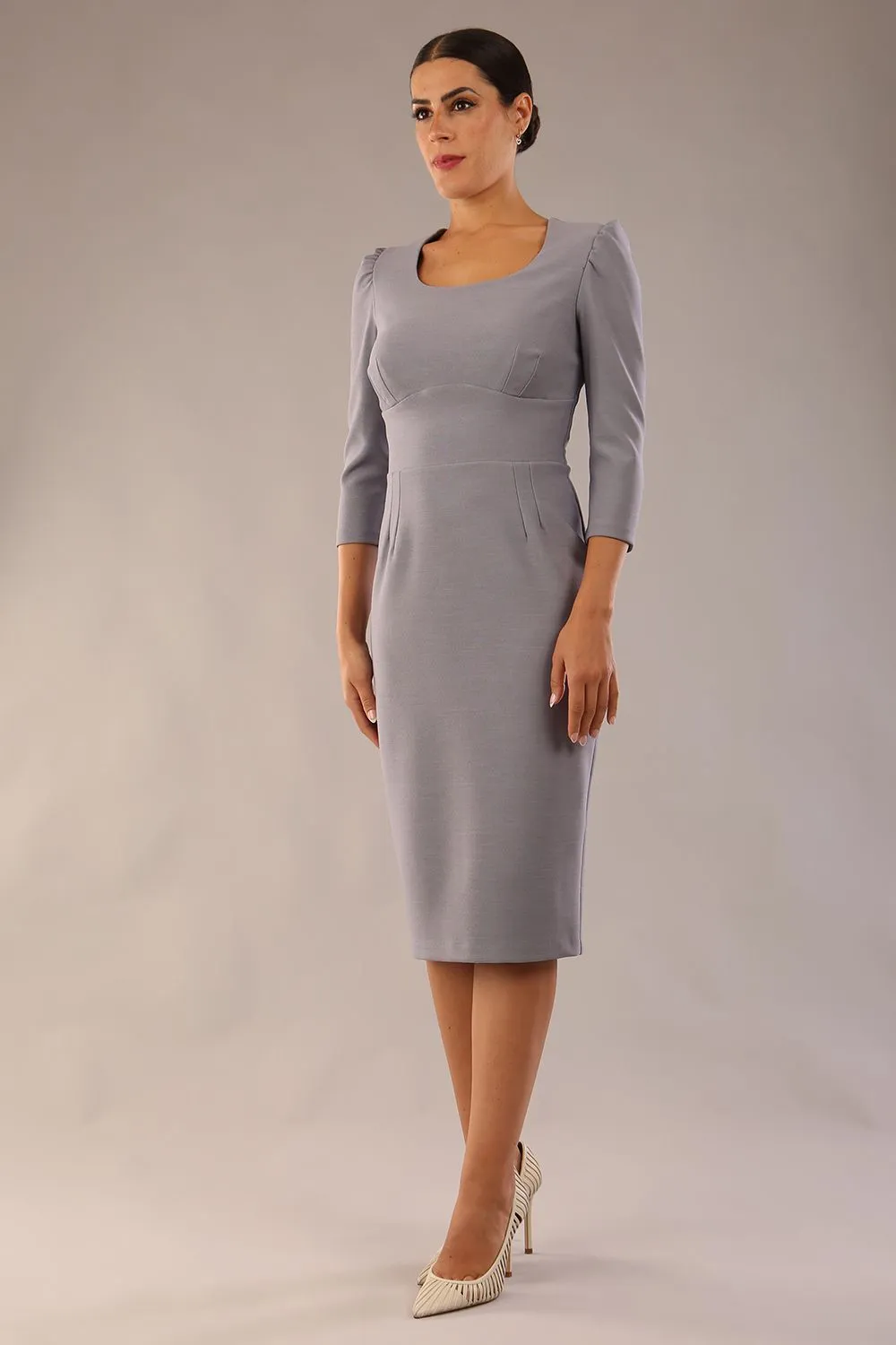 Seed Aurelia 3/4 Sleeve Knee Length Pencil Dress