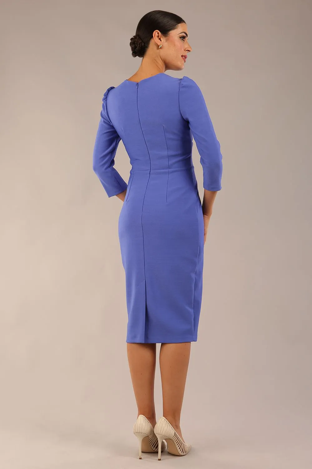 Seed Aurelia 3/4 Sleeve Knee Length Pencil Dress