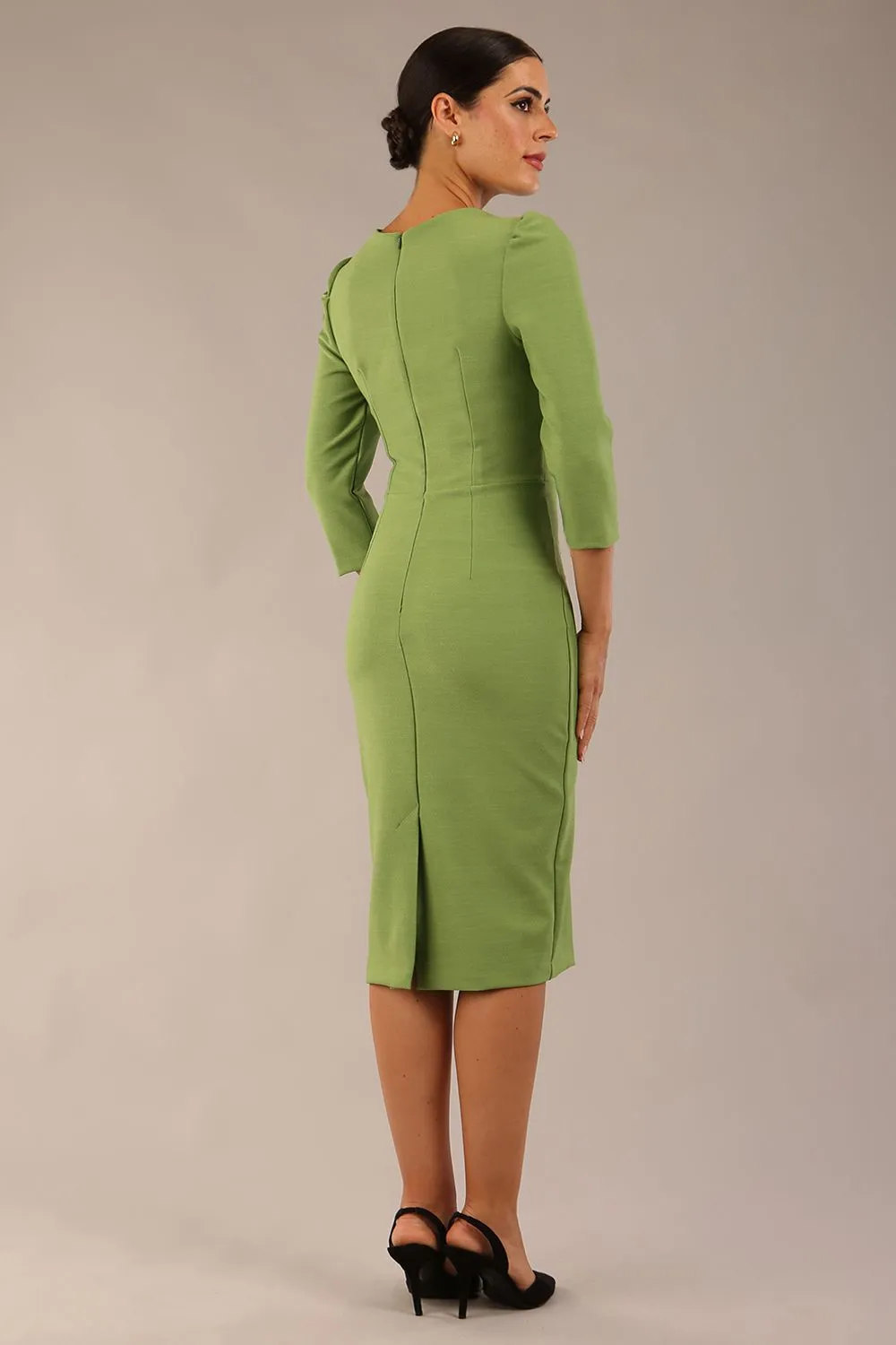 Seed Aurelia 3/4 Sleeve Knee Length Pencil Dress