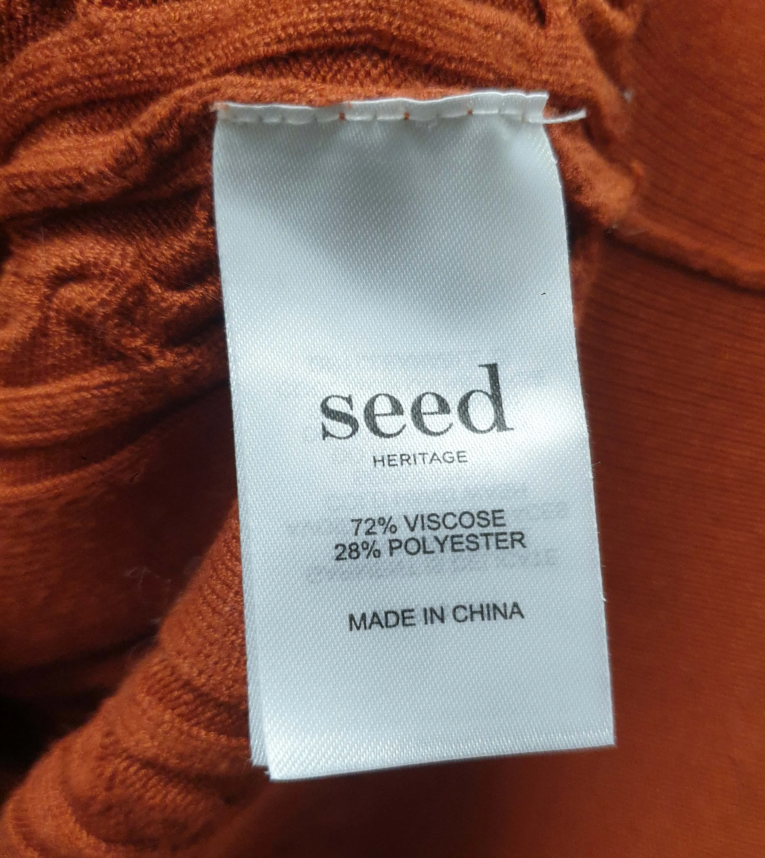 Seed orange knit cropped cardigan size XS