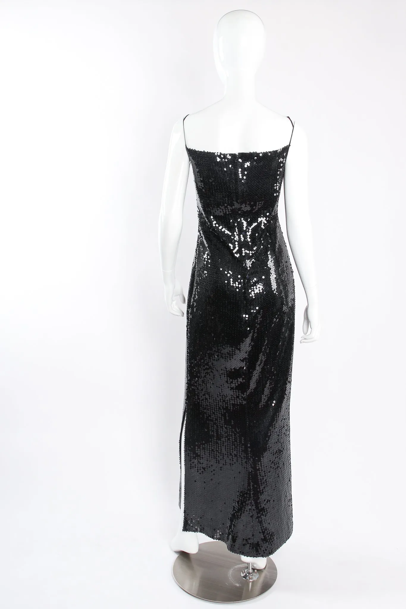 Sequin Black Tie Sheath Gown & Bolero Set