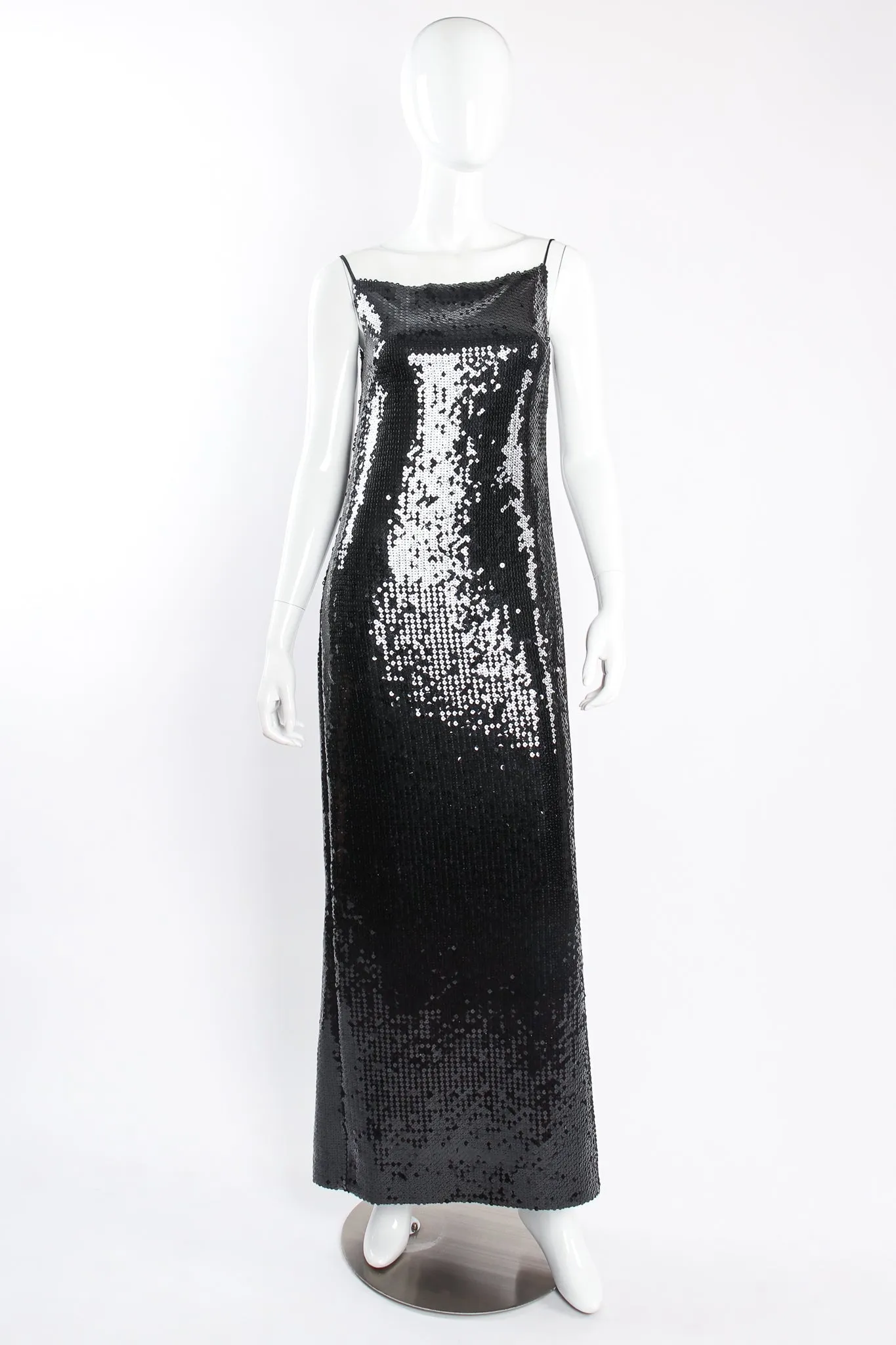 Sequin Black Tie Sheath Gown & Bolero Set