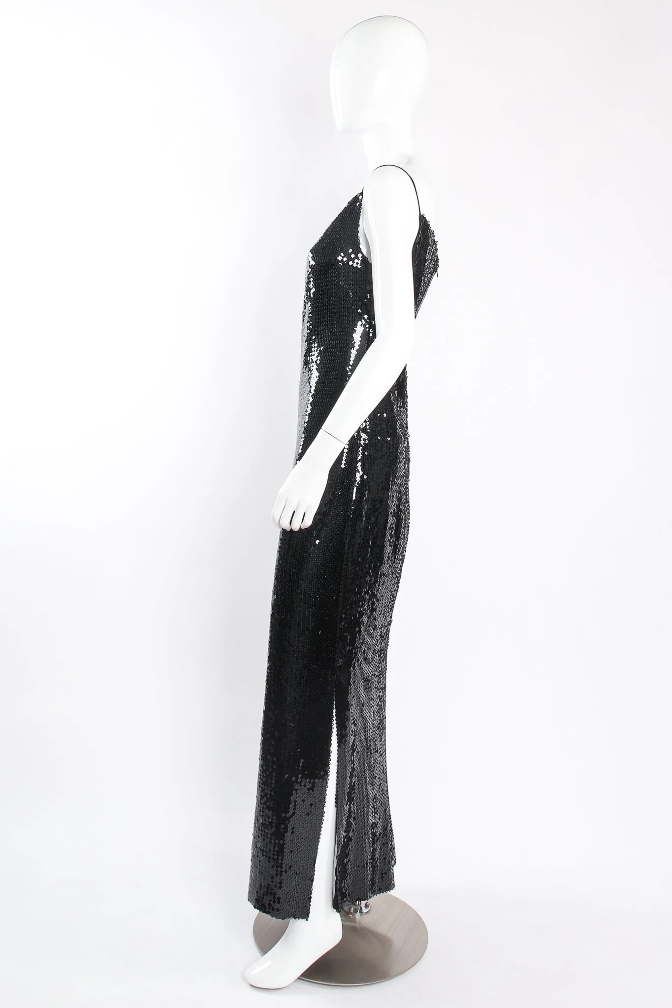 Sequin Black Tie Sheath Gown & Bolero Set