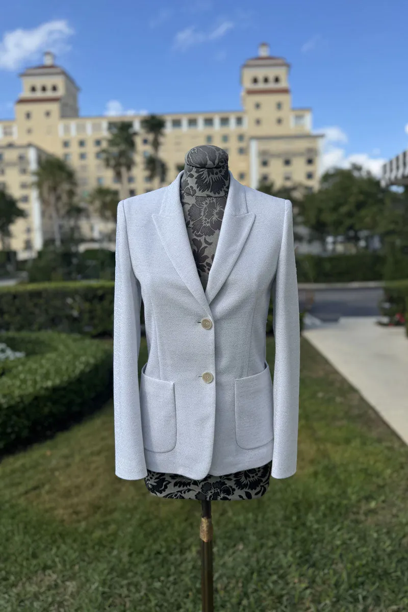 Sequined Blazer Jacket in Panna