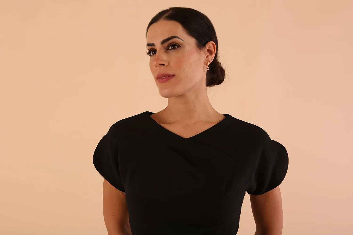 Sheena Short Sleeve Knee Length Pencil Dress