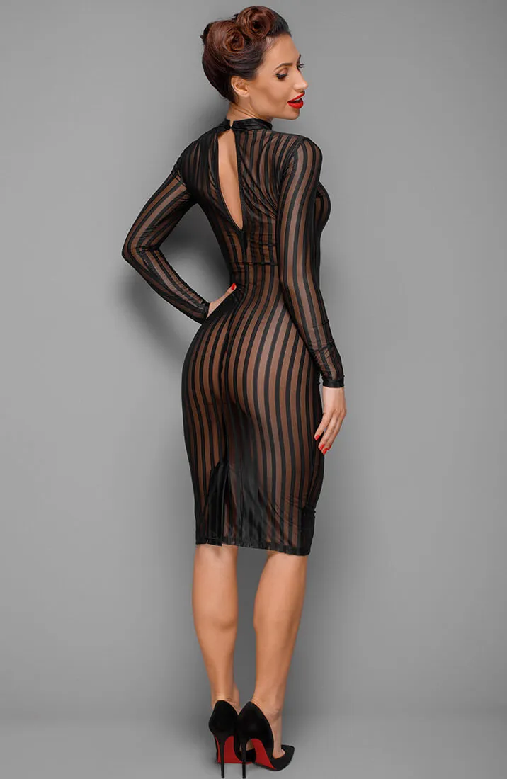 Sheer mesh pencil dress - Call Me Claire