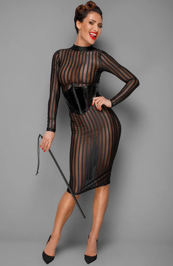 Sheer mesh pencil dress - Call Me Claire