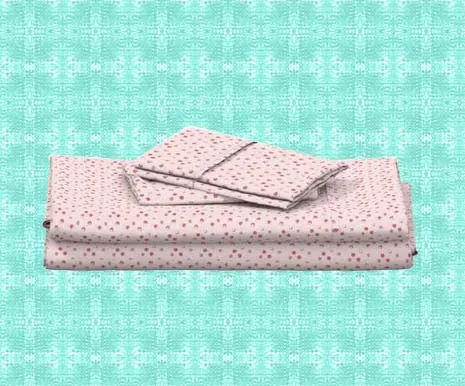 Sheet Set<br/> Pattern:  Bead <br/> Color: Flamingo