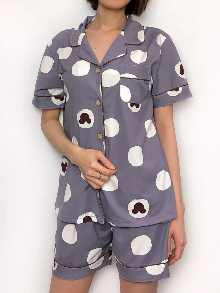 Short Polka Dots Pajama Set