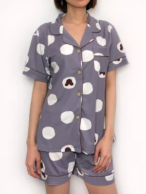 Short Polka Dots Pajama Set