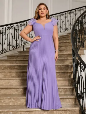 Sleeveless Pleated Maxi Bodycon Dress HB00954