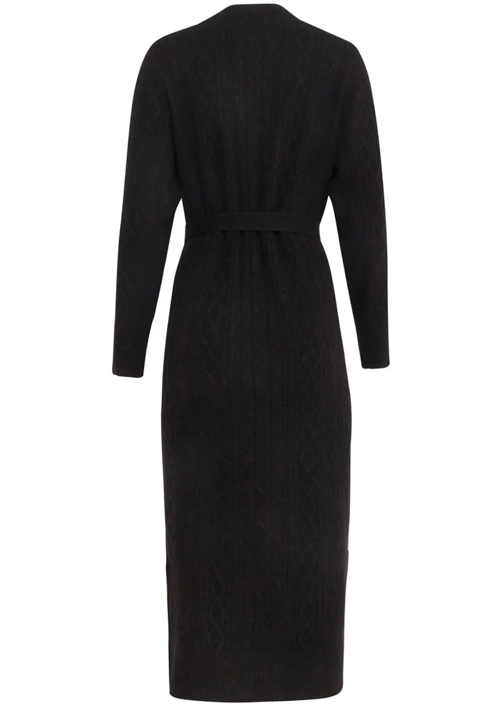 Smashed Lemon Warm Hug 60's Midi Dress Black