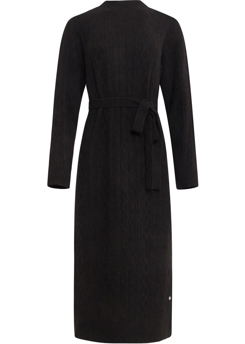 Smashed Lemon Warm Hug 60's Midi Dress Black