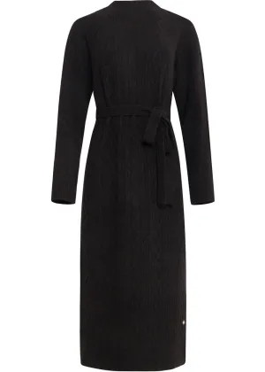 Smashed Lemon Warm Hug 60's Midi Dress Black