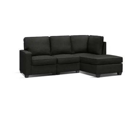 Sofa Lounge Set 4 Seater Modular Chaise Chair Couch Fabric Dark Grey