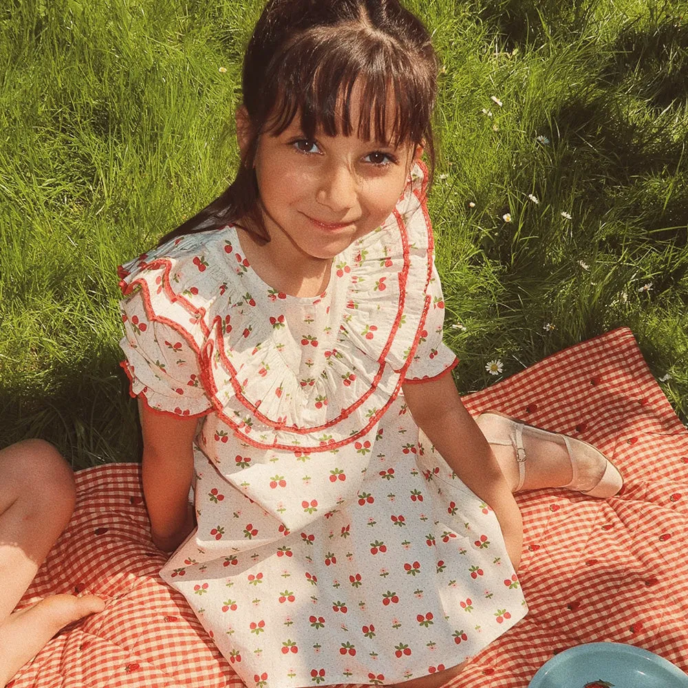 Sofia Dress | Soft White Berry