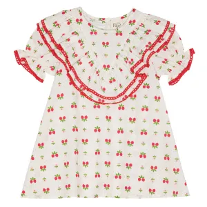 Sofia Dress | Soft White Berry