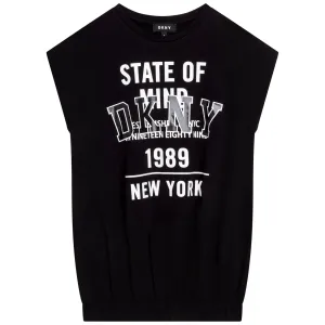 SS22 DKNY Girls Black State Of Mind Dress