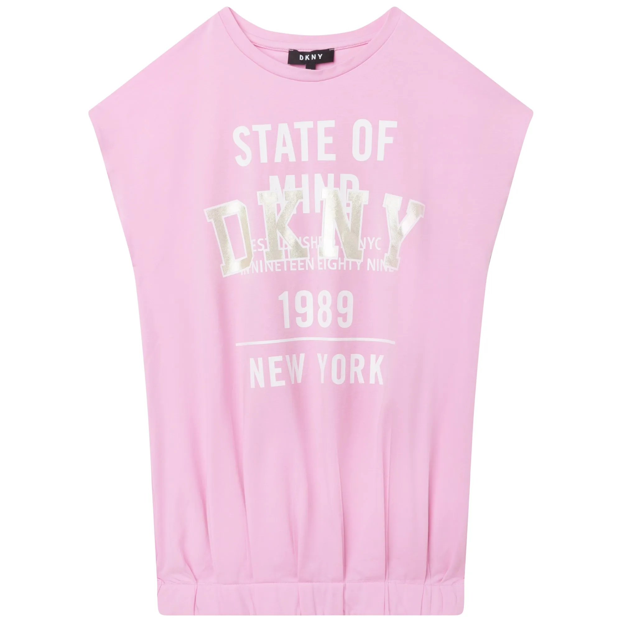 SS22 DKNY Girls Pink State Of Mind Dress