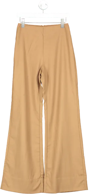 St. Agni Brown Wide Leg Wool Pants BNWT UK S