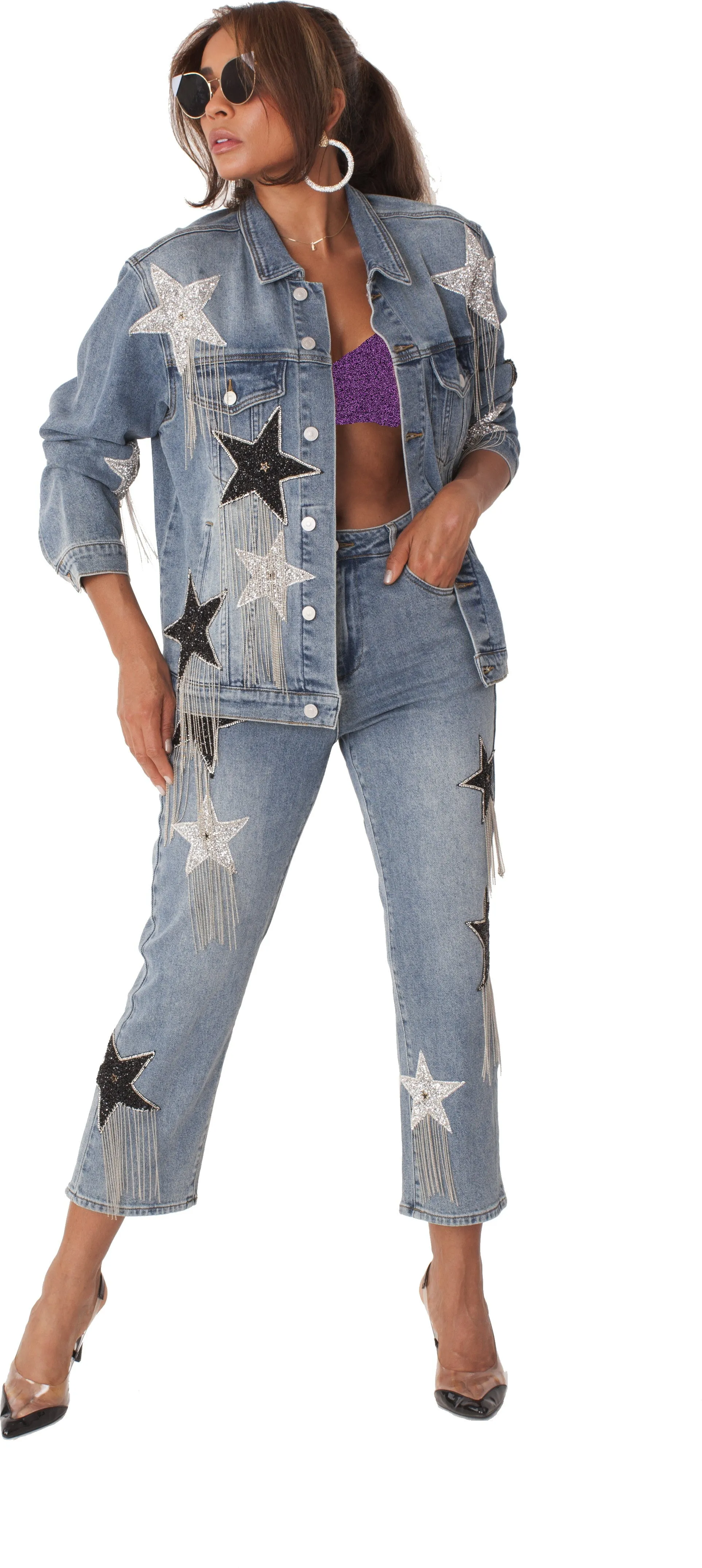 Stardust Dreams Cropped Jeans - 82332
