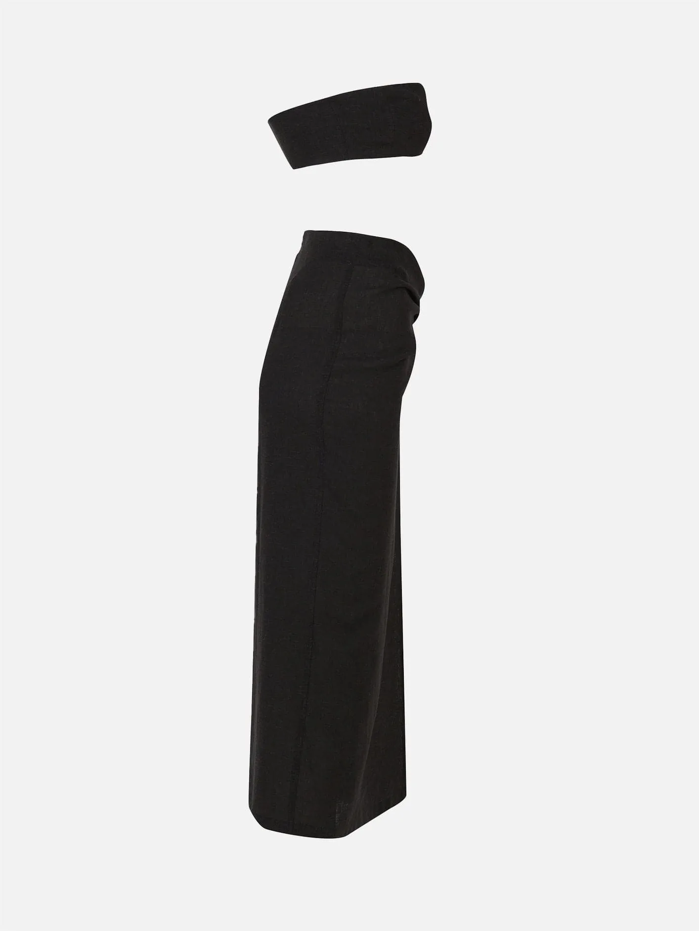 Strapless Linen Suit - Black
