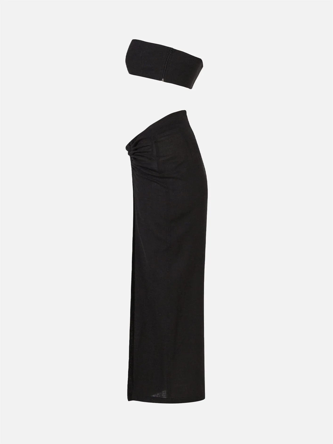 Strapless Linen Suit - Black