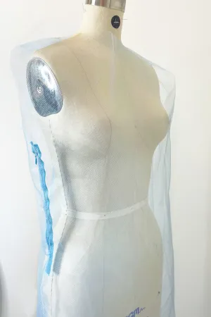 Stretch Silk Tulle Tunic Cloud Top