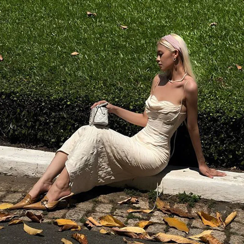 Summer Sweetheart Beige Cami Dress