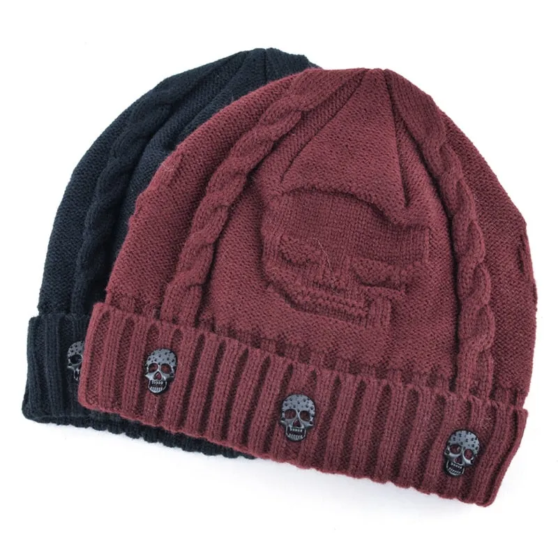 Super Cool Skull Beanies Knitted wool gorro cap