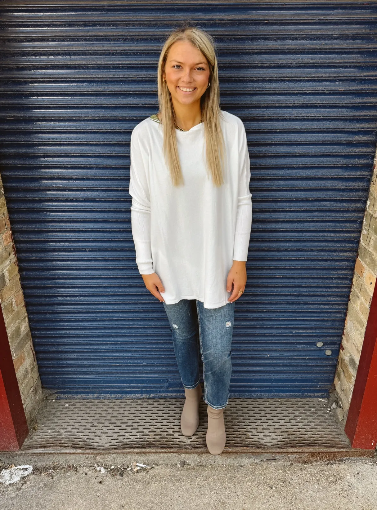 Super Soft Tunic Top-Cream