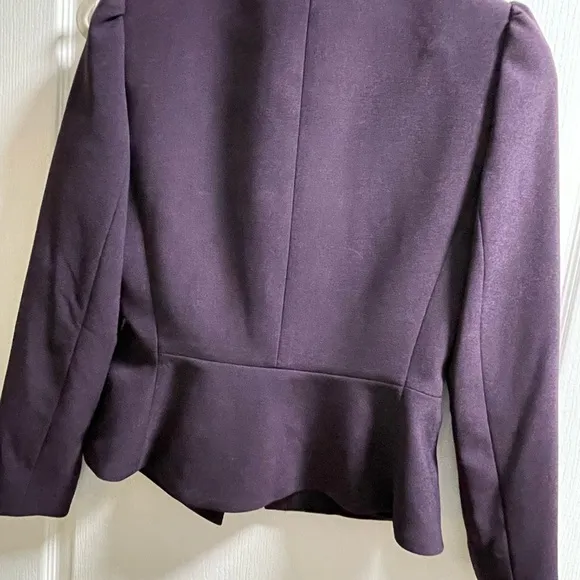 Tahari Purple Blazer with Asymmetrical Design
