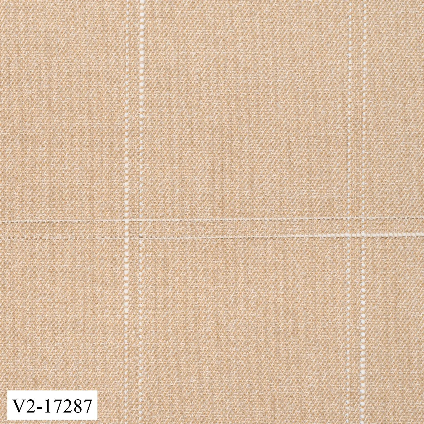Tan with White Windowpane Pant