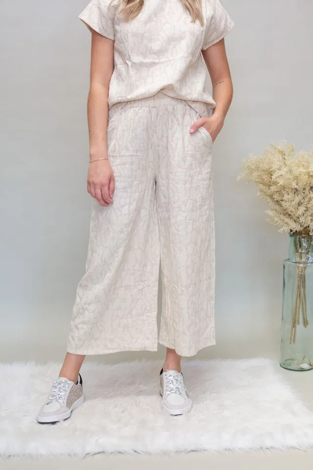 Taupe Cropped Lounge Pants
