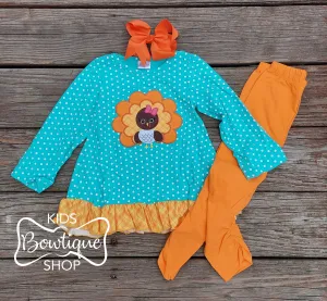 Teal & Orange Tunic Turkey Set