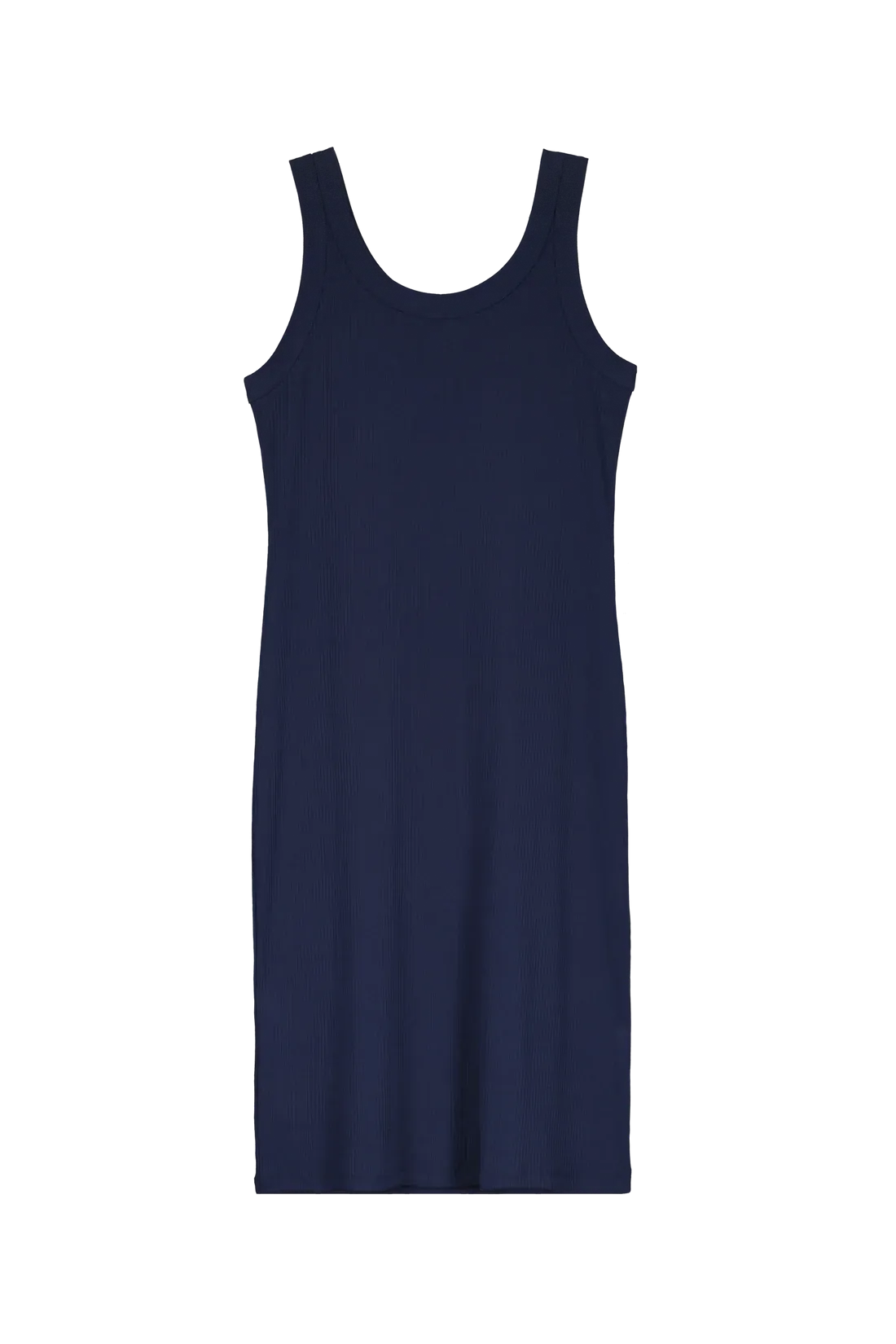 The Column Rib Dress in Navy | Kowtow
